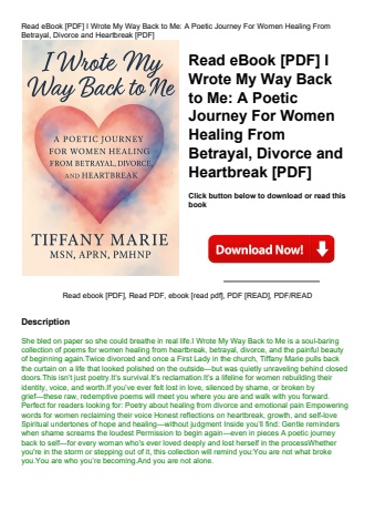 read ebook [pdf] i wrote my way back to me a poetic journey for women healing from betrayal  divorce