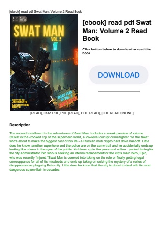 [ebook] read pdf swat man volume 2 read book