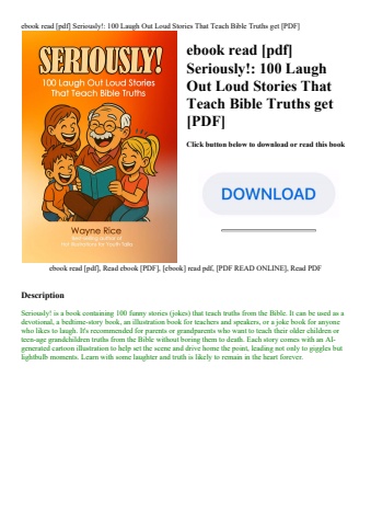 ebook read [pdf] seriously! 100 laugh out loud stories that teach bible truths get [pdf]
