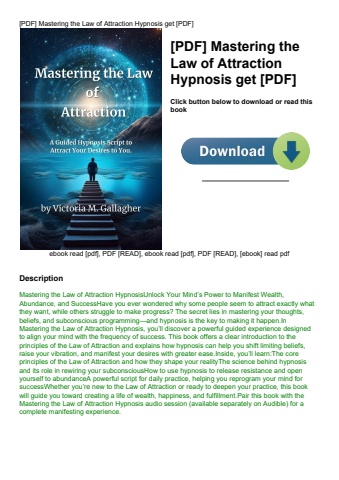 [pdf] mastering the law of attraction hypnosis get [pdf]