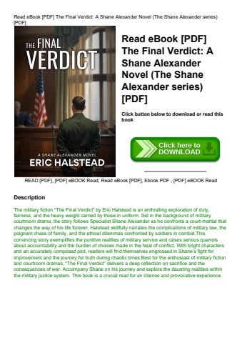 read ebook [pdf] the final verdict a shane alexander novel (the shane alexander series) [pdf]