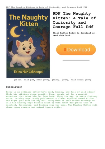pdf the naughty kitten a tale of curiosity and courage full pdf