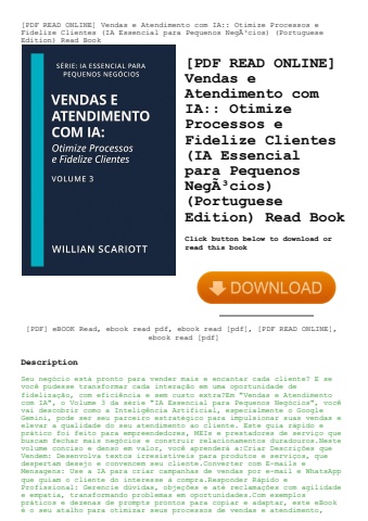 [pdf read online] vendas e atendimento com ia otimize processos e fidelize clientes (ia essencial pa