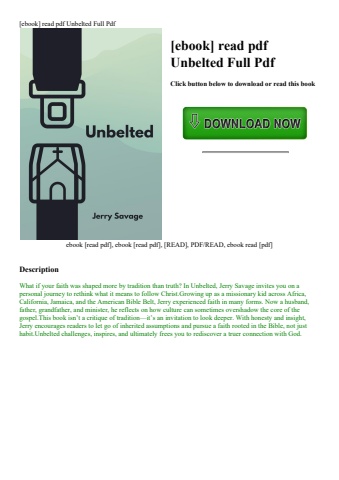 [ebook] read pdf unbelted full pdf