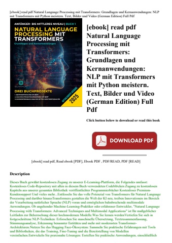 [ebook] read pdf natural language processing mit transformers grundlagen und kernanwendungen nlp mit