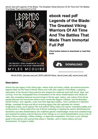 ebook read pdf legends of the blade the greatest viking warriors of all time and the battles that ma