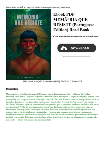 ebook pdf  memãƒâ“ria que resiste (portuguese edition) read book