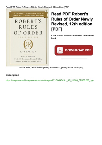 read pdf robert's rules of order newly revised  12th edition [pdf]