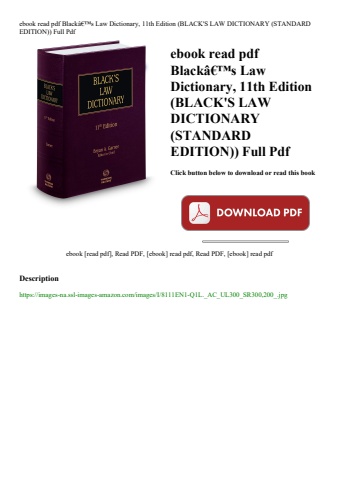 ebook read pdf blackã¢â€â™s law dictionary  11th edition (black's law dictionary (standard edition))