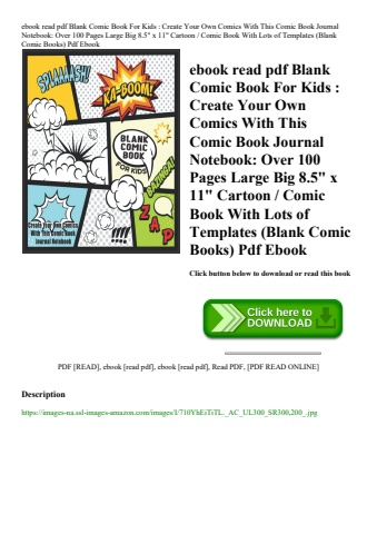 ebook read pdf blank comic book for kids  create your own comics with this comic book journal notebo