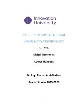 Handout  Digital Electronics