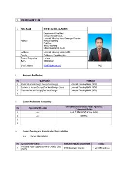 CV Mohd Faiz bin Jalaludin