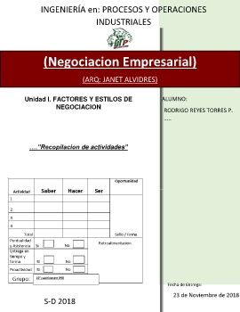 NEGOCIACION EMPRESARIAL RODRIGO