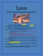 Love - God's Central Organizing Principle