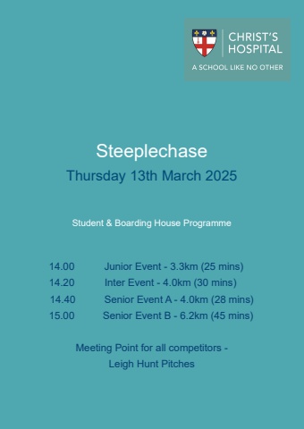 CH Steeplechase Student & House Programme 2025