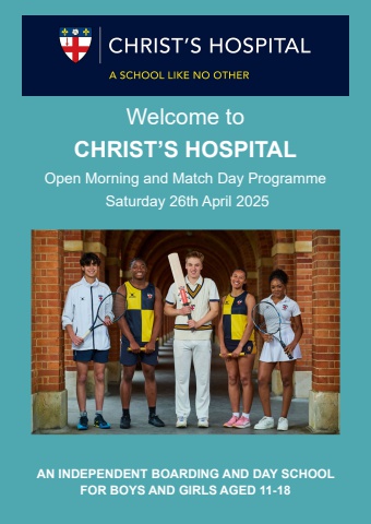 Open Morning and Match Day Programme 26th April 2025