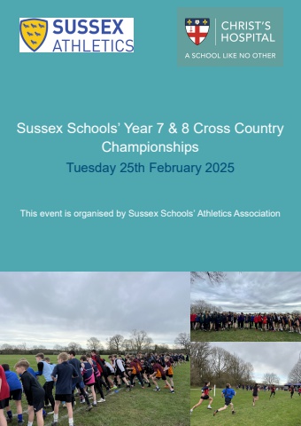 Yr7&8 Sussex Schools XC Programme 2025