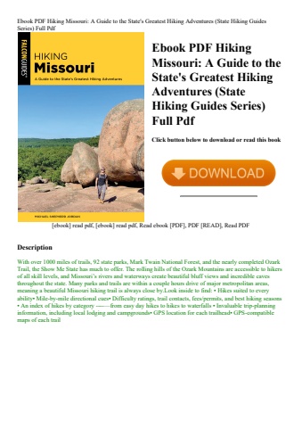 ebook pdf  hiking missouri a guide to the state's greatest hiking adventures (state hiking guides se