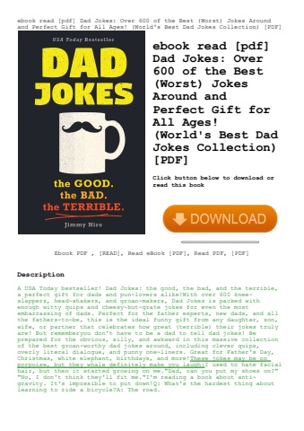 ebook read [pdf] dad jokes over 600 of the best (worst) jokes around and perfect gift for all ages!