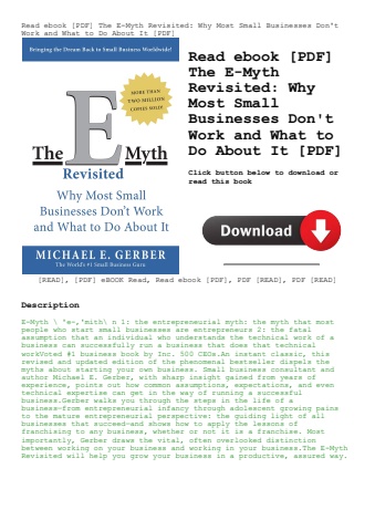 read ebook [pdf] the e-myth revisited why most small businesses don't work and what to do about it [