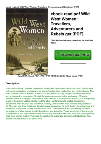 ebook read pdf wild west women travellers  adventurers and rebels get [pdf]