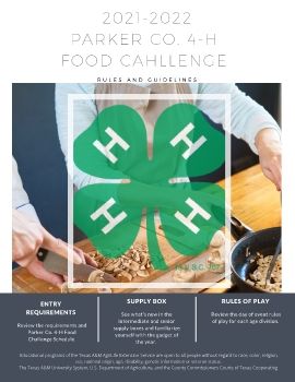 2021 Parker Co. 4-H Food Challenge Rules and Guidelines