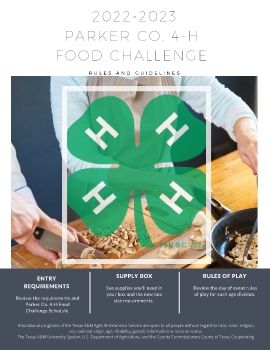 2022-2023 Parker Co. 4-H Food Challenge Rules and Guidelines