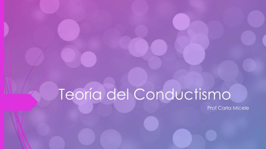 Teoría del Conductismo Presentación