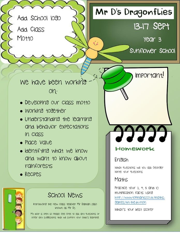 Dragonfly Newsletter 13-17 Sept