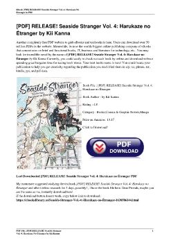 [PDF] RELEASE! Seaside Stranger Vol. 4: Harukaze no Étranger by Kii Kanna