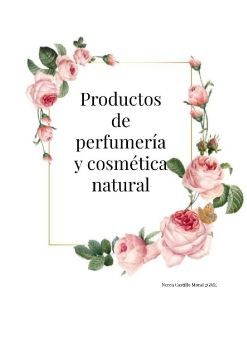 Productos de perfumería y cosmética natural