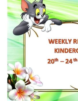 Weekly Report of Kindergarten 20th to 24th Oct 2019