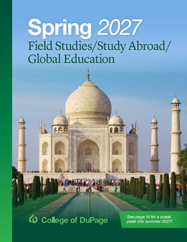 College of DuPage Spring 2027 Field Studies Class Schedule