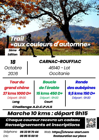 Trail aux couleurs d'automne 2026