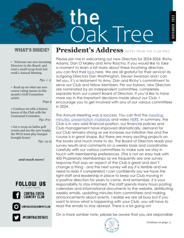 The Oak Tree, November 2023