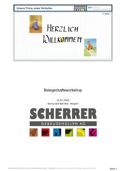 Scherrer Gebäudehüllen AG - Workshopprotokoll