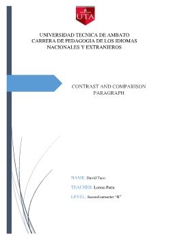 Contrast - Comparison paragraph