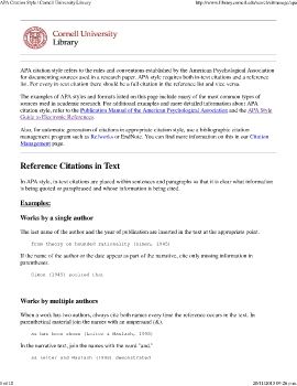 APA Citation Style | Cornell University Library