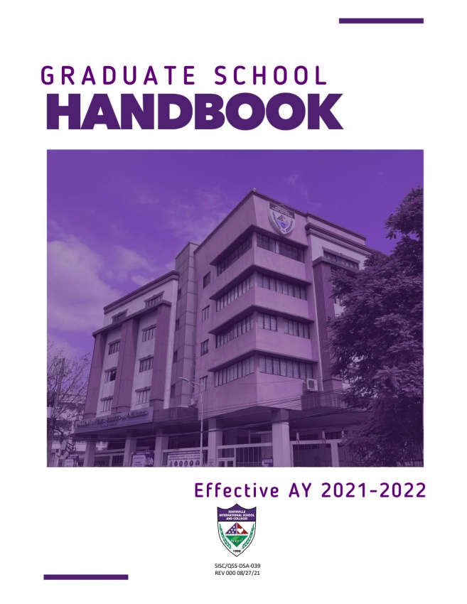 Graduate School Handbook AY 2021-2022