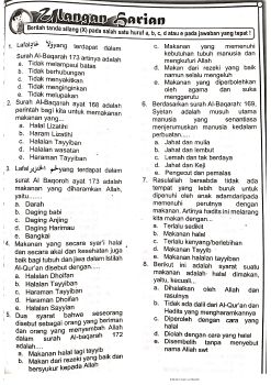 Soal Latihan Quran Hadis Kelas 11