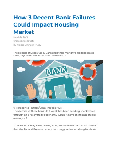 How recent Bank failures could impact the Housing Market