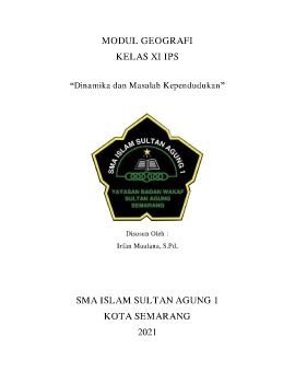 MODUL DINAMIKA KEPENDUDUKAN