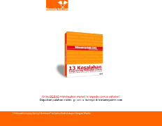 13 Kesalahan Pria