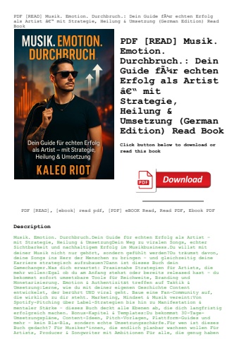 pdf [read] musik