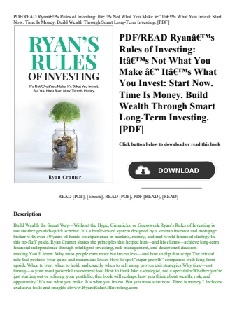 pdfread ryanã¢â€â™s rules of investing itã¢â€â™s not what you make ã¢â€â” itã¢â€â™s what you invest
