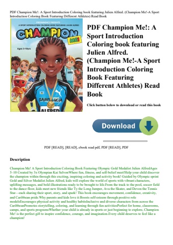pdf champion me! a sport introduction coloring book featuring julien alfred