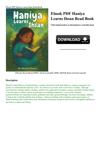 ebook pdf  haniya learns ihsan read book