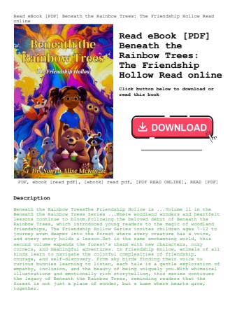 read ebook [pdf] beneath the rainbow trees the friendship hollow read online