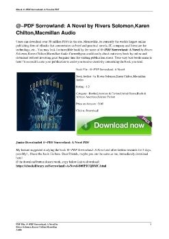 @~PDF Sorrowland: A Novel by Rivers Solomon,Karen Chilton,Macmillan Audio