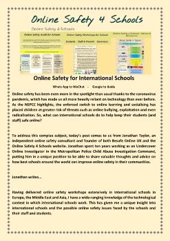 Online Safety 4 Schools - Audit/Workshops/Skills